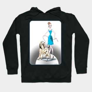 AFGHAN HOUND with female Hoodie